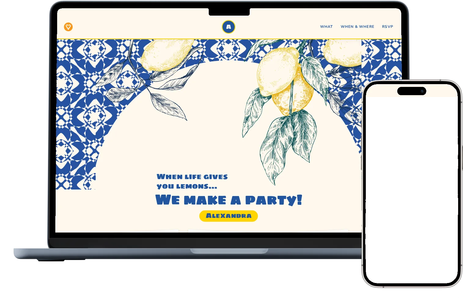 Online invitation example: Birthday