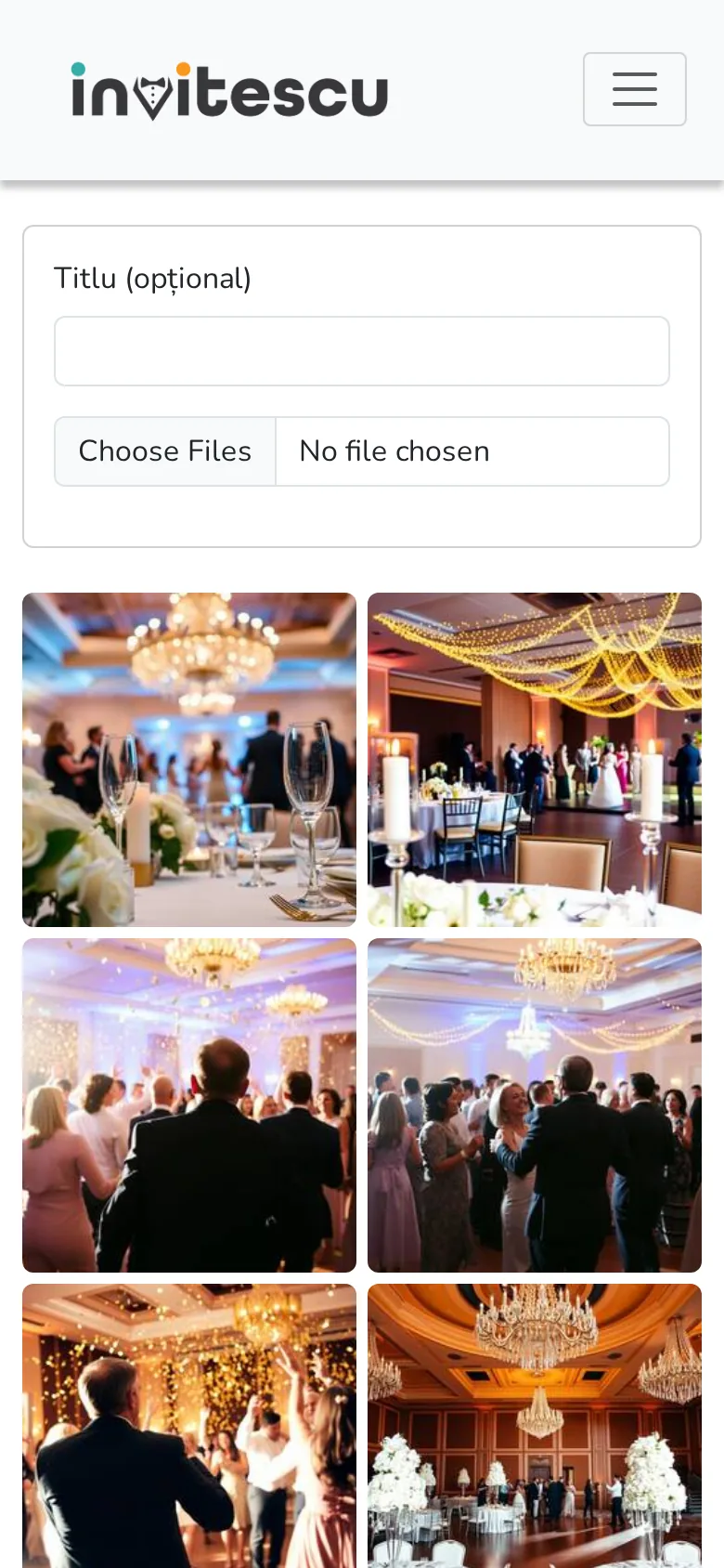 Albumul foto deschis de un invitat pe telefon