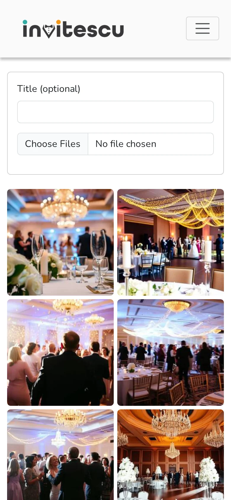 The photo album opened by a guest on a phone